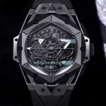 Swiss Copy Hublot Big Bang Sang Bleu II Watch Black Ceramic Case HUB1240 Movement